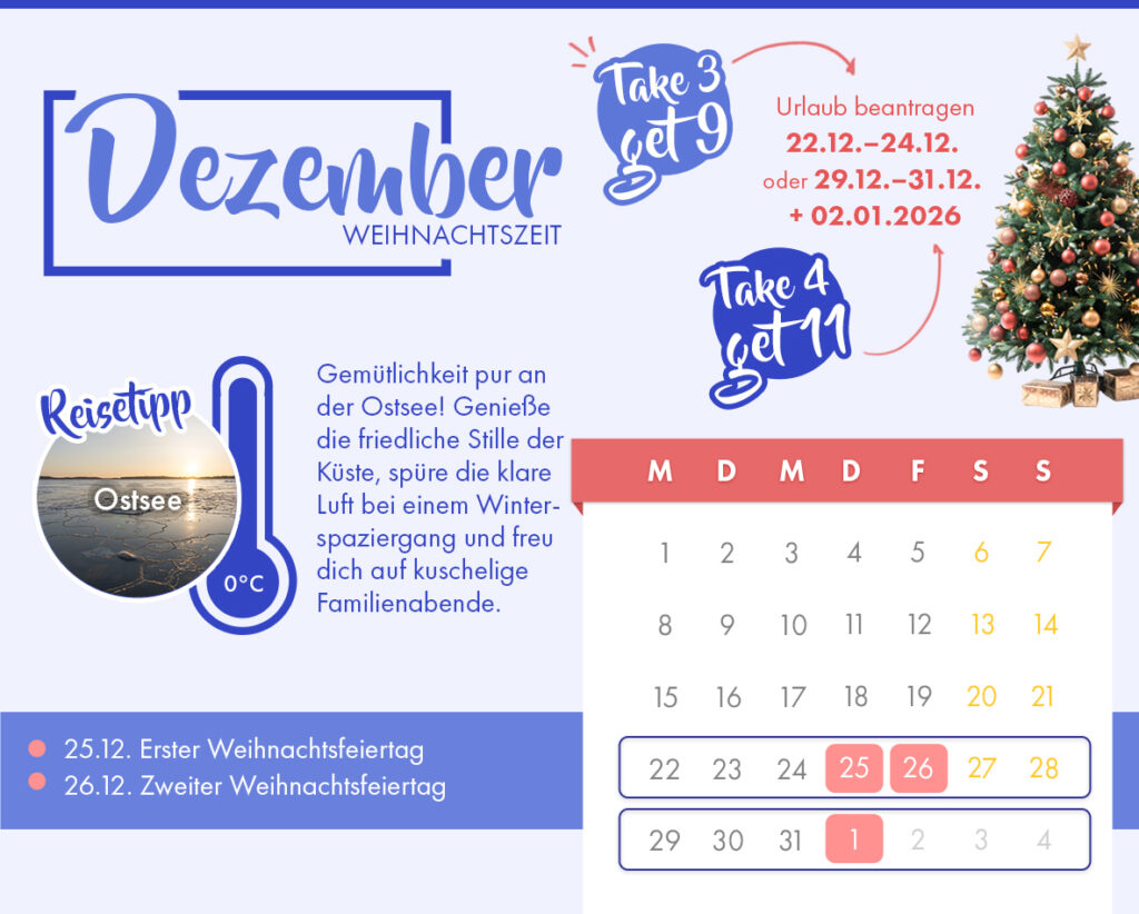 Brückentage 2025: Bis zu 70 freie Tage mit cleverer Planung