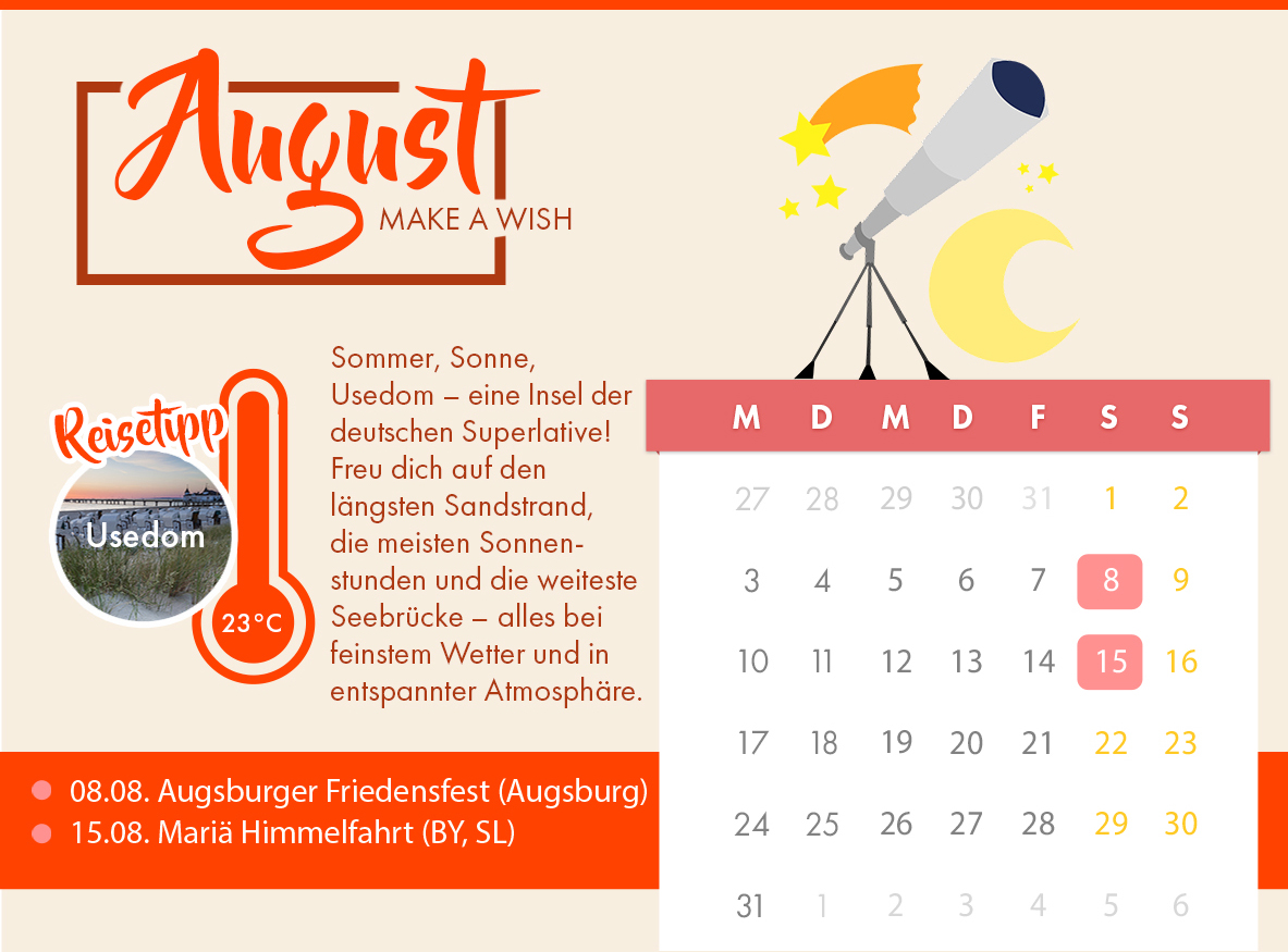 Brückentage 2026 Travelcircus August