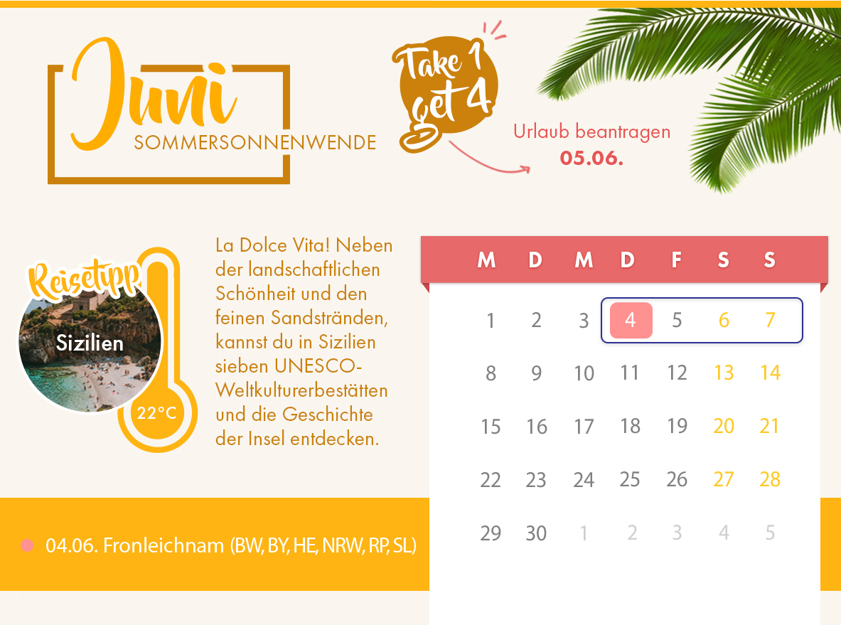 Brückentage 2026 Travelcircus Juni