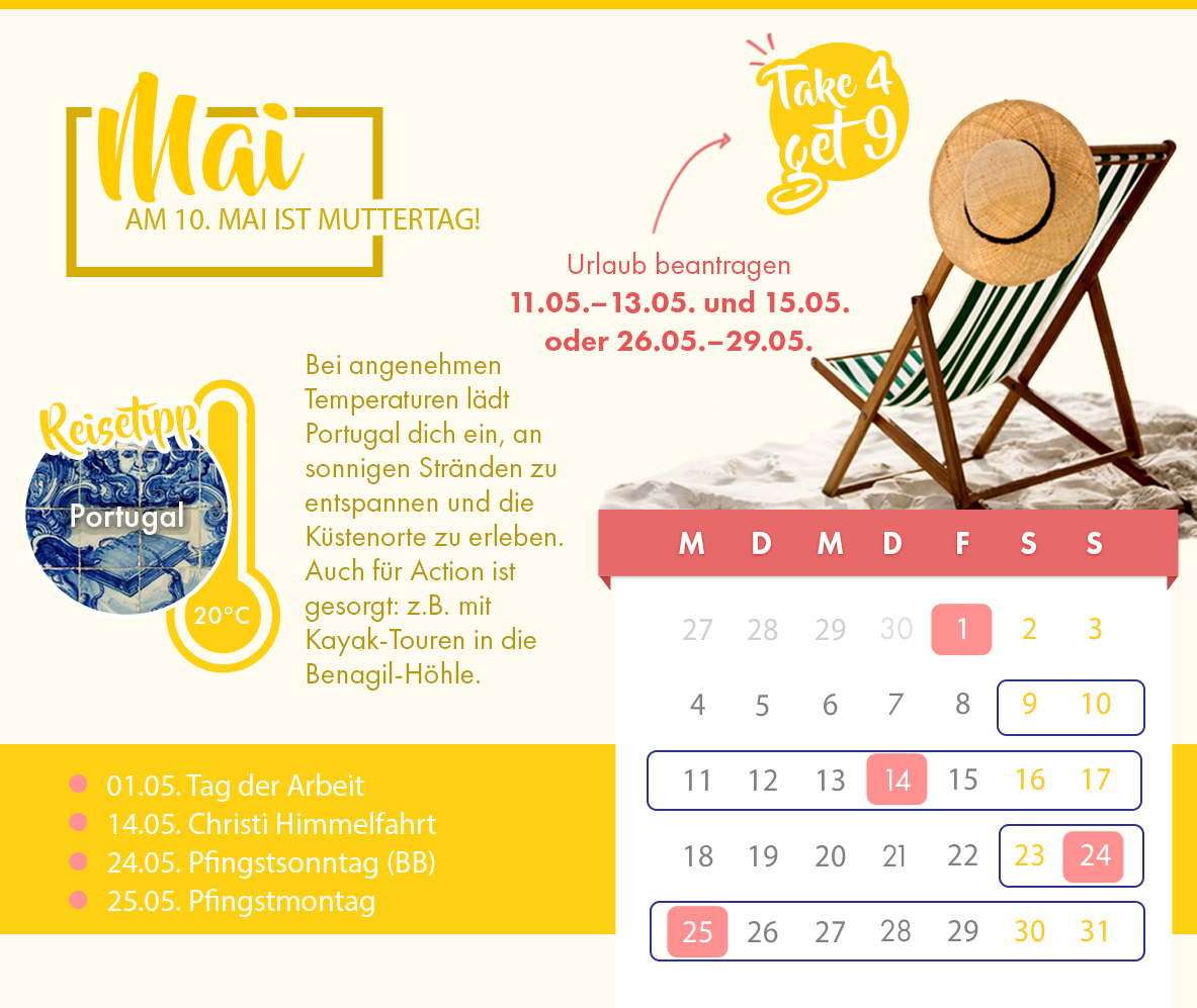 Brückentage 2026 Travelcircus Mai