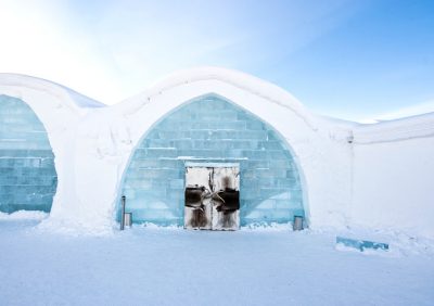 Eishotel Icehotel Iglu Eingang