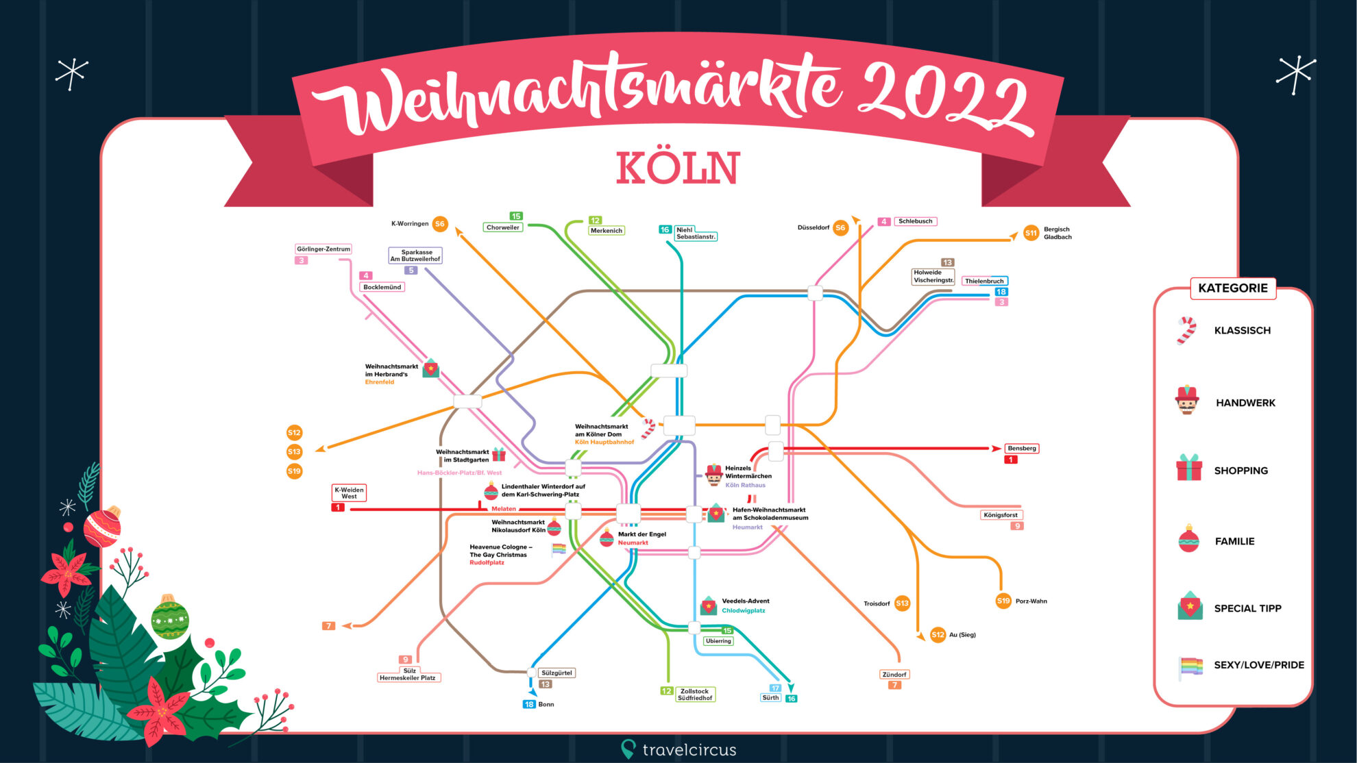 Weihnachtsmarkt-Fahrplan Köln